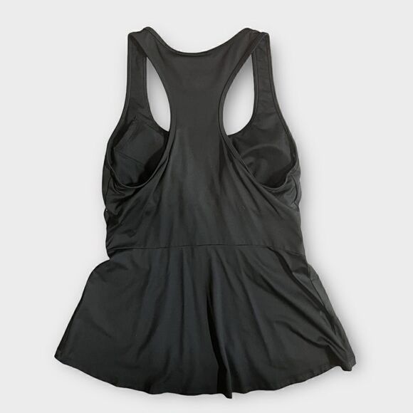 SPANX Peplum Shaper Tank Top Racer Back Top Black NWOT, Size: M - Picture 3 of 4